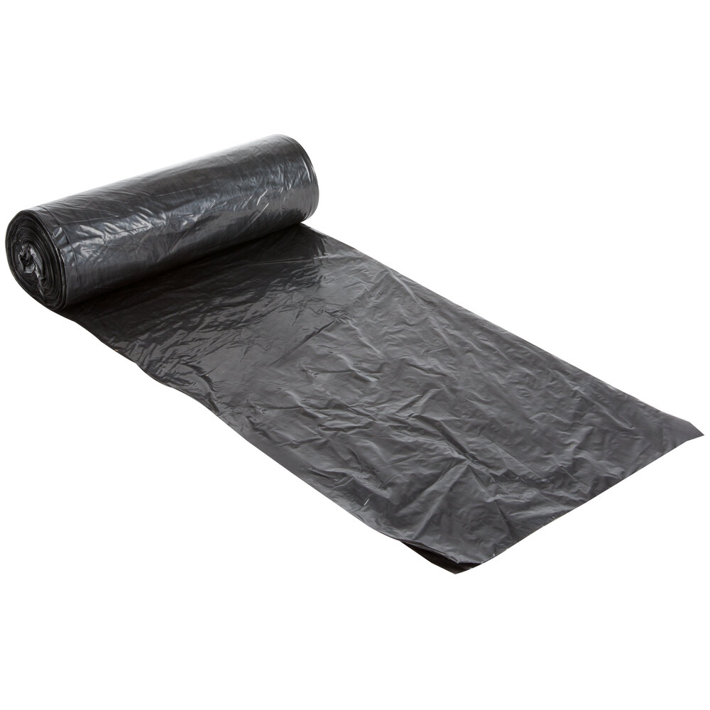 500 CASE 33 Gallon Black 1.5 Mil 33 x 39 in Low Density Trash Bag Can Liner 