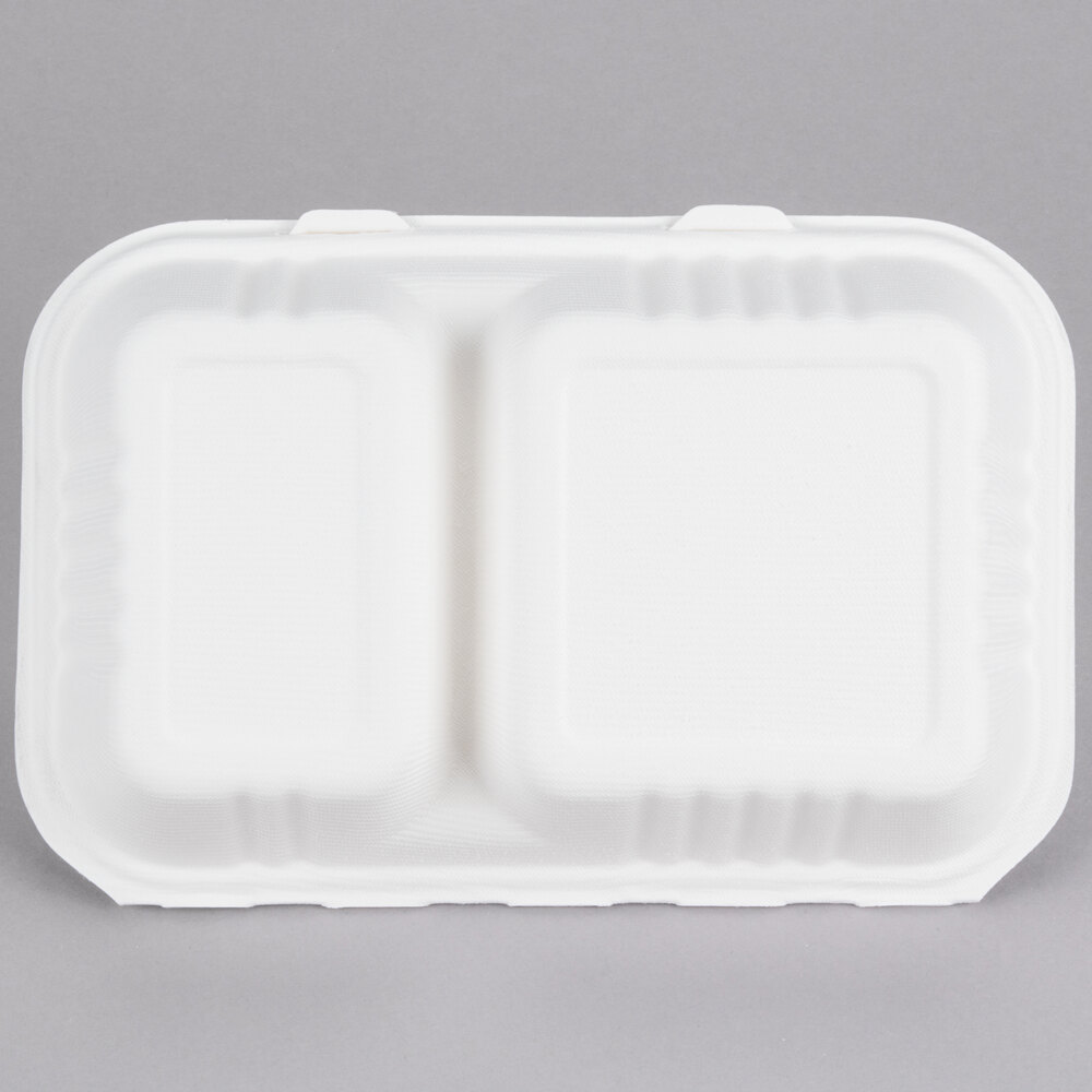 9x6x2.5 Eco-Friendly 2-Compartment Disposable Takeout Box (500 Count), 500  - Kroger
