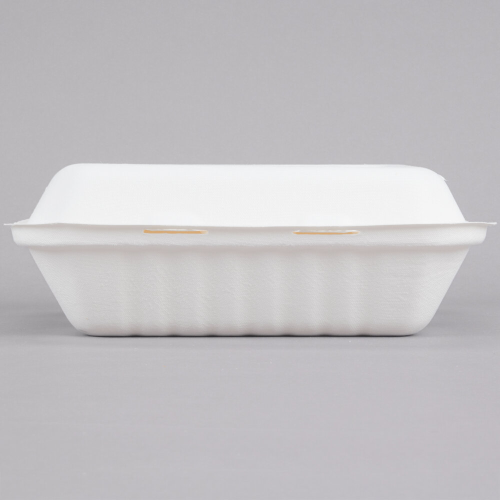 G.E.T. 3-Compartment Clear Polypropylene Eco-Takeout Container - 9L x 9W  x 2 3/4H