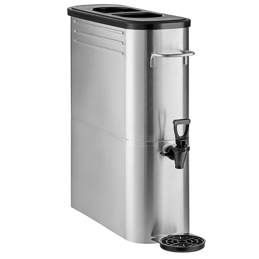 5 Gallon Narrow Stainless Steel Iced Tea Dispenser