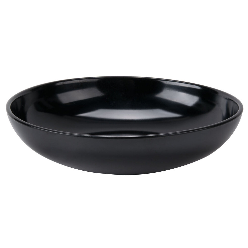 Carlisle 1250B03 3.7 Qt. Black Melamine Salad Bowl 6/Case