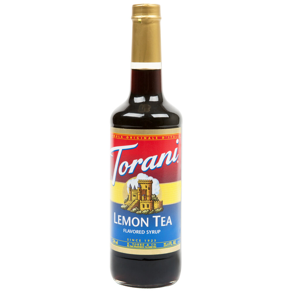 Torani 750 mL Lemon Tea Flavoring / Fruit Syrup