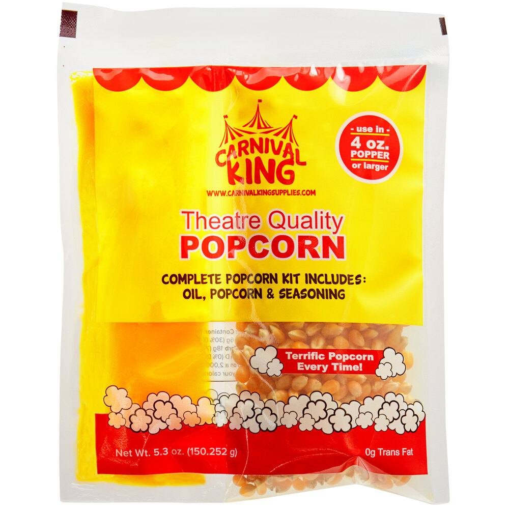 Carnival King All-In-One Popcorn Kit for 4 oz. Popper - 48/Case