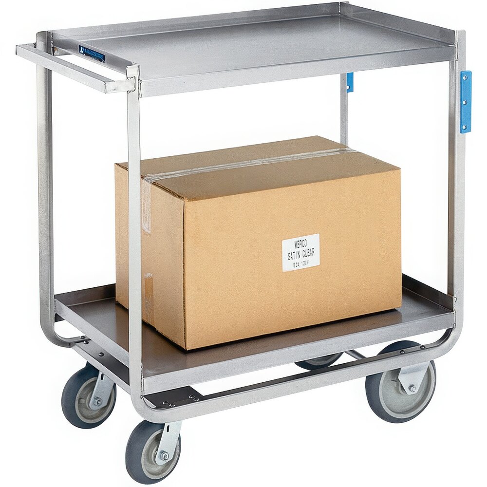 Lakeside 8820 Extreme-Duty Stainless Steel Two Shelf Angle-Leg Utility ...