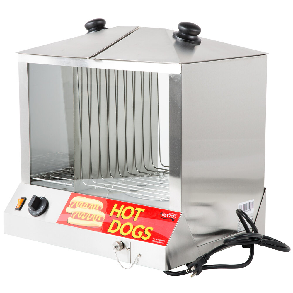 Avantco HDS 1300W 200  200 Dog/48 Bun Hot Dog Steamer 120V