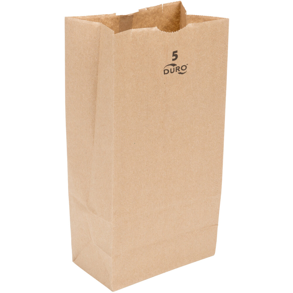 Duro 5 lb. Brown Paper Bag - 500/Bundle