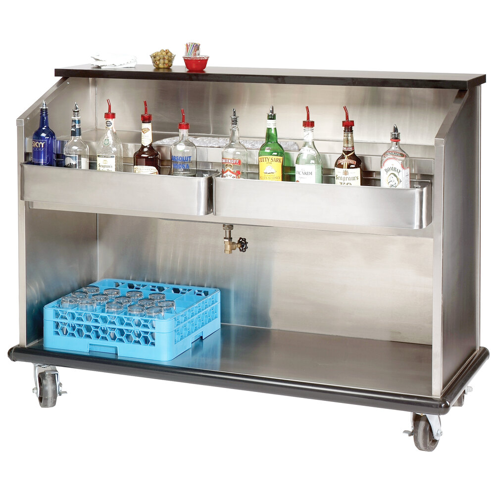 Advance Tabco AMS5B 61" HeavyDuty Portable Bar with Stainless Steel