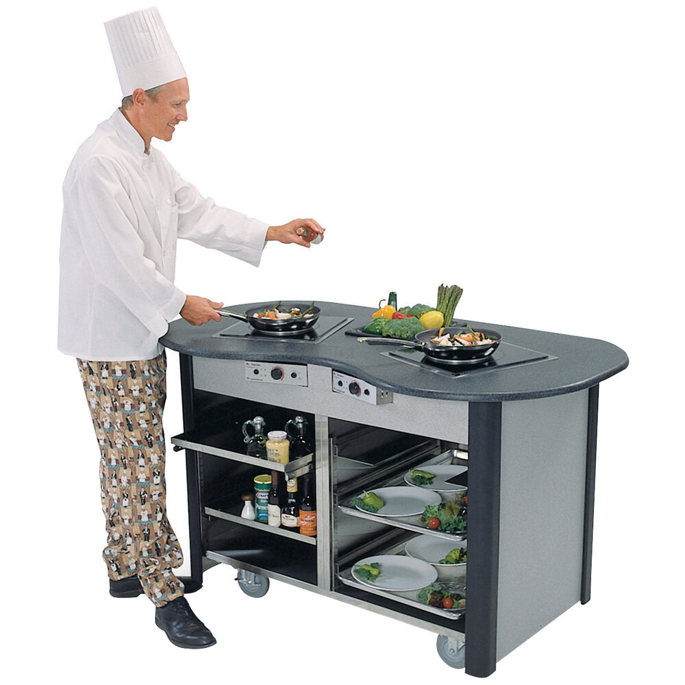 Lakeside 3070 Creation Station Mobile Stainless Steel Induction Cooking