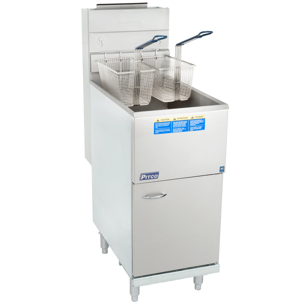 Pitco® 35C+S Liquid Propane 3540 lb. Stainless Steel Floor Fryer
