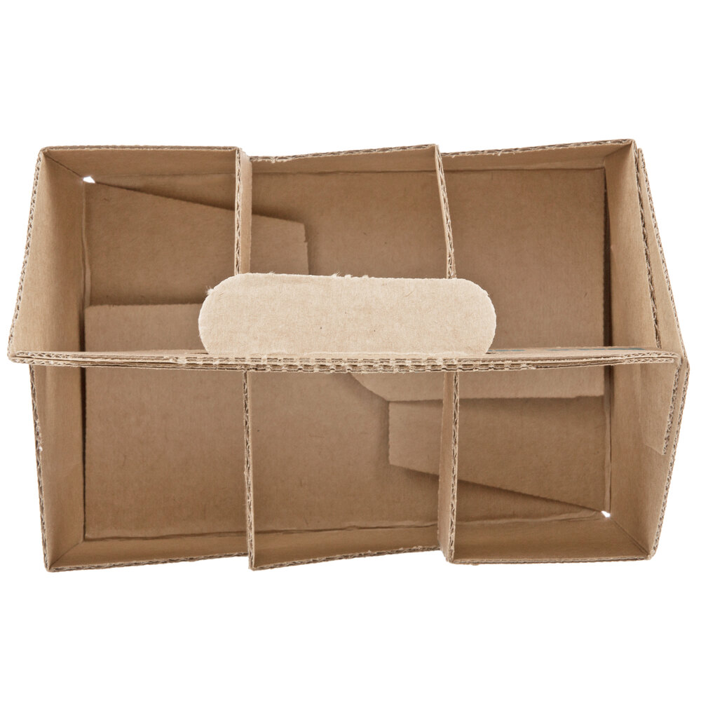 6 Pack Cardboard Beer Bottle Carrier 75/Case