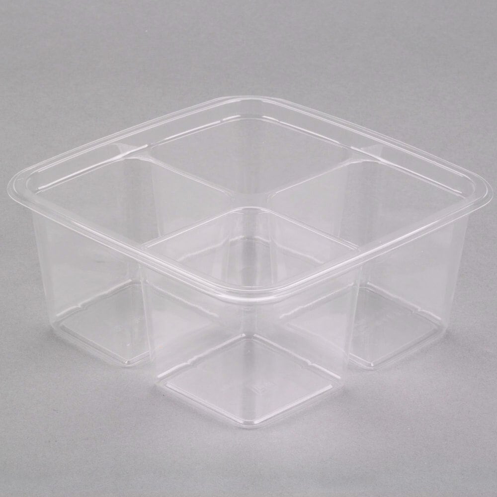 30 Pcs 4.1" Diameter Clear Plastic Disposable Rice Bowl S3W6 