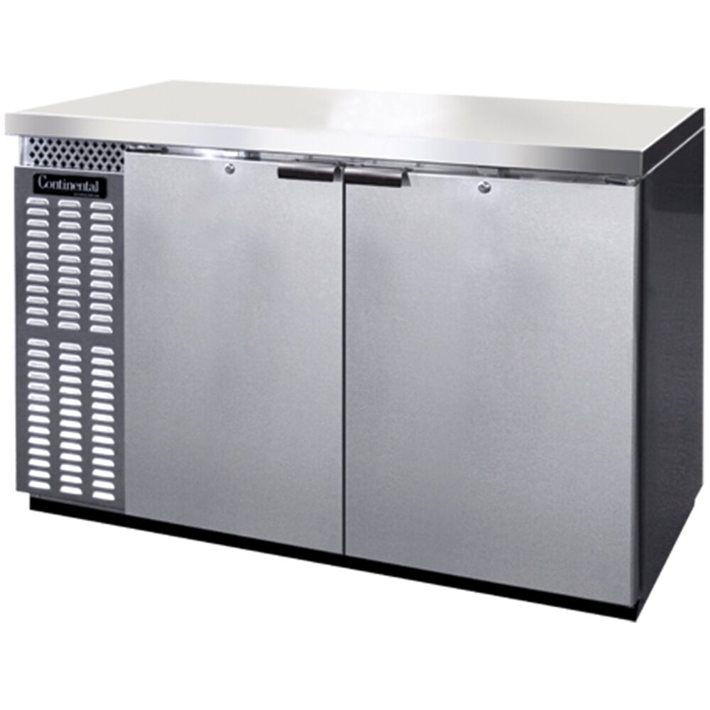 Continental Refrigerator BB50SNSS 50&quot; Stainless Steel Shallow Depth Solid D