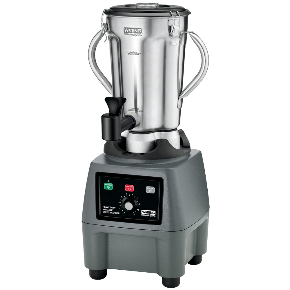 Waring CB15VSF 1 Gallon Variable Speed Food Blender with Stainless Steel Container and Spigot 120V