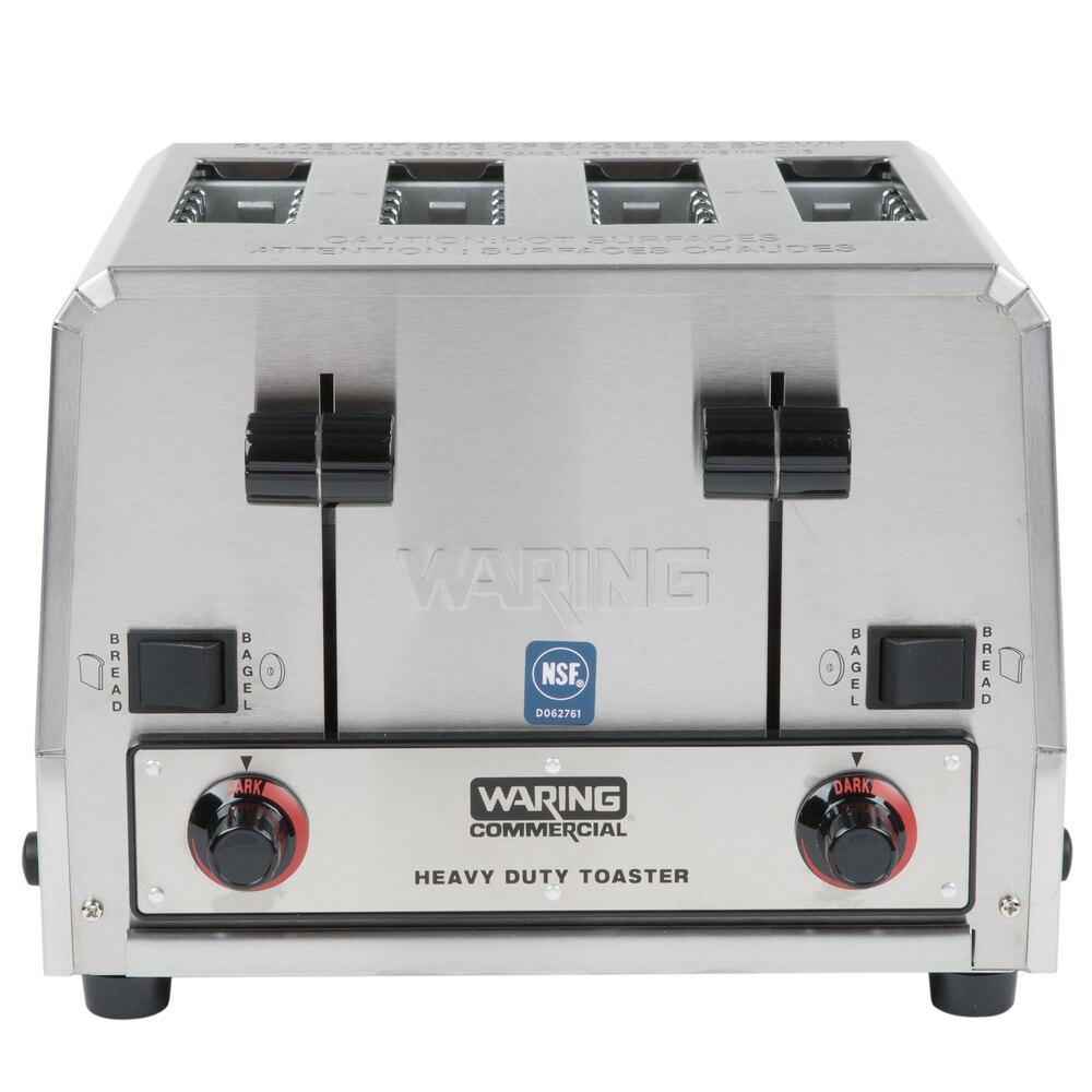 Waring WCT855 Heavy Duty Switchable Bread and Bagel 4Slice Commercial