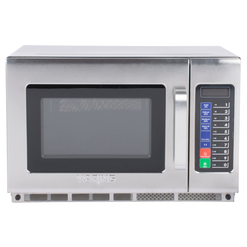 Waring WMO120 Stainless Steel Commercial Microwave with Push Button