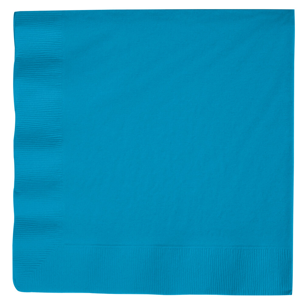 Turquoise Blue 3Ply Dinner Napkin, Paper Creative Converting 593131B 250/Case
