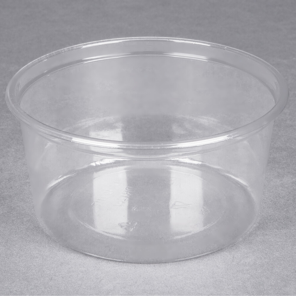 Choice 12 oz. Clear Plastic Round Deli Container 50/Pack