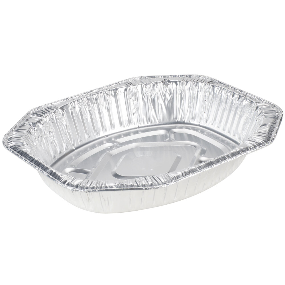 20 Pack Disposable Durable Aluminum Oval Roaster Pan - Turkey Roasting Pans Extra Large, Heavy-Duty Aluminum Foil | Deep, Oval Shape for Chicken, Meat