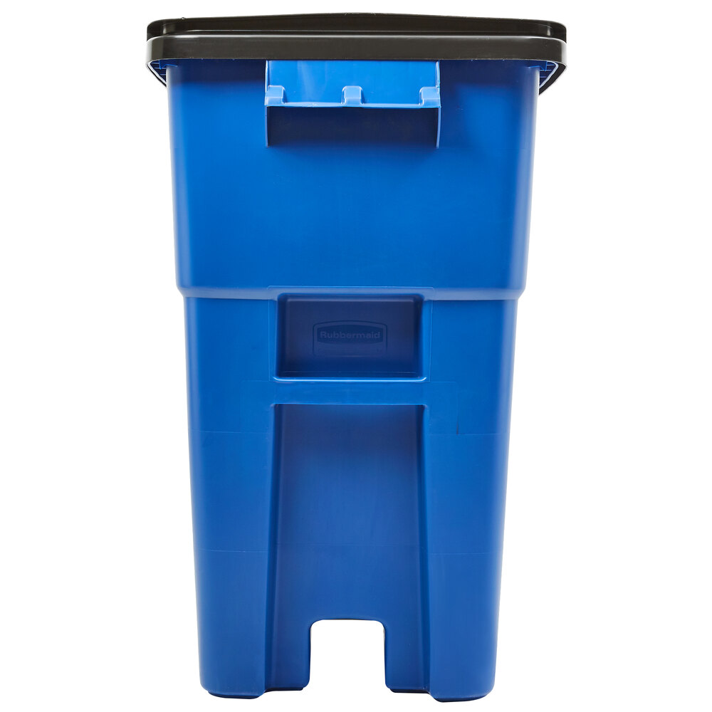 Rubbermaid FG9W2700BLUE Brute 50 Gallon Blue Rollout Trash Container