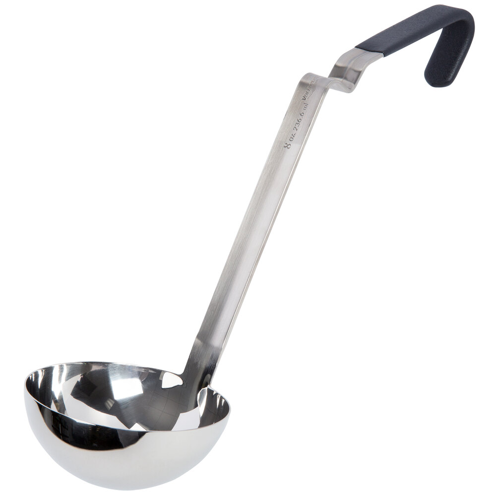 Vollrath Jacob's Pride™ 8 Oz Stainless Steel without Black Kool-Touch®  Handle Ladle - 12 5/8L