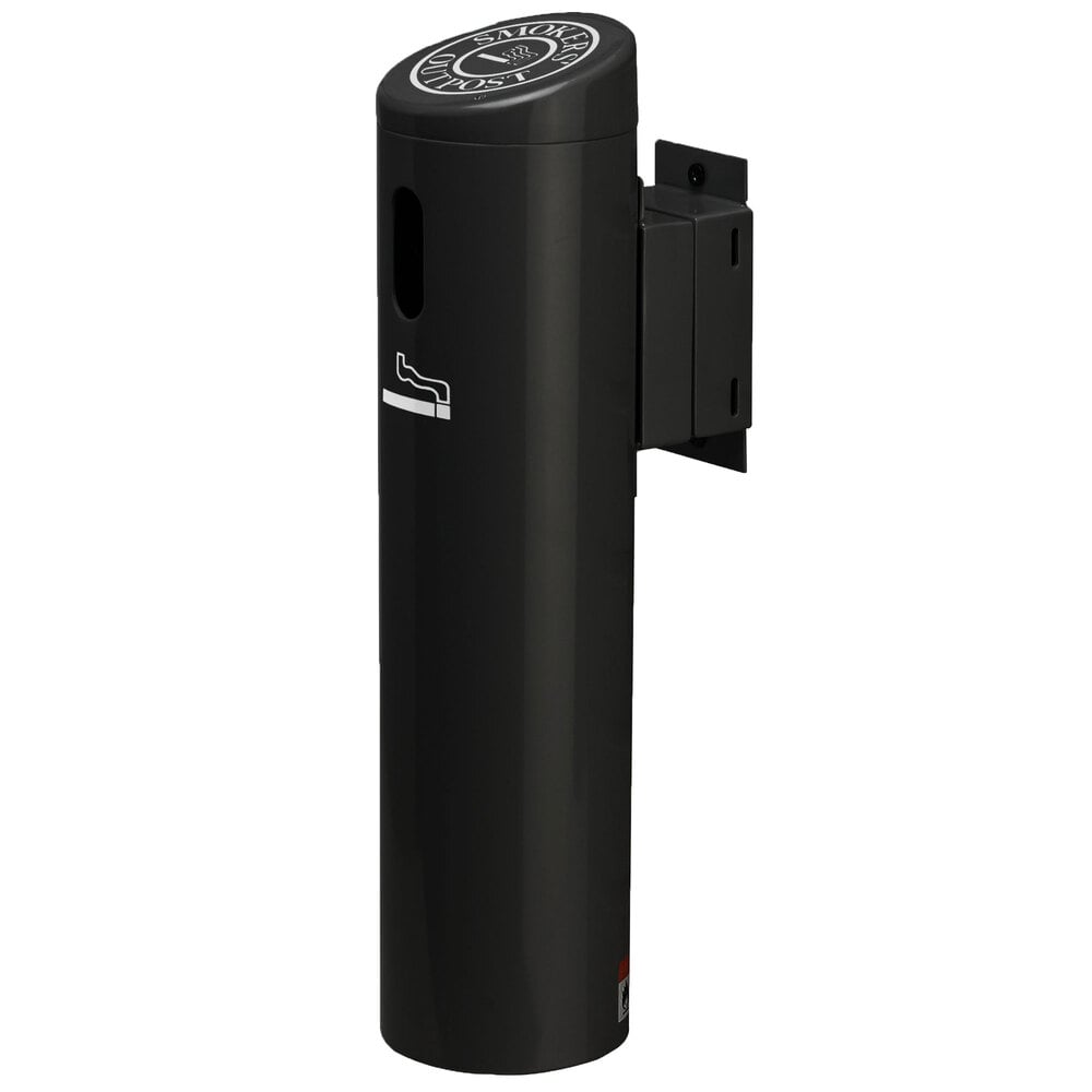 Commercial Zone 712101 Smokers' Outpost Black WallMounted Cigarette