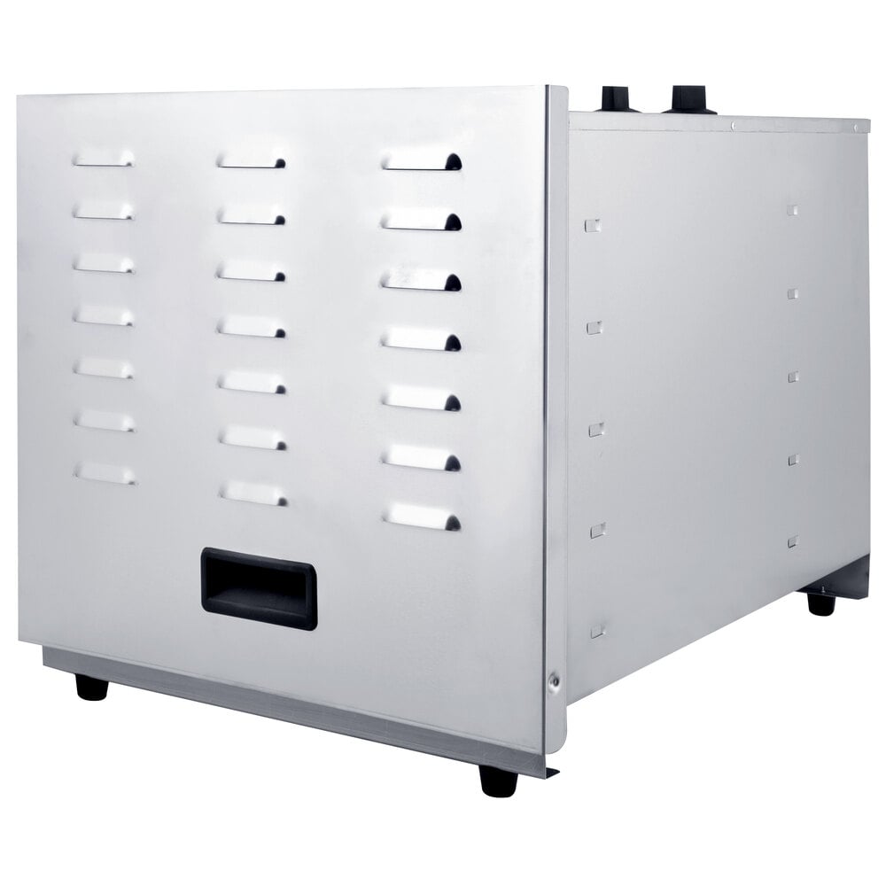 Avantco 6 Tray Stainless Steel Food Dehydrator with Glass Door - 120V, 450W