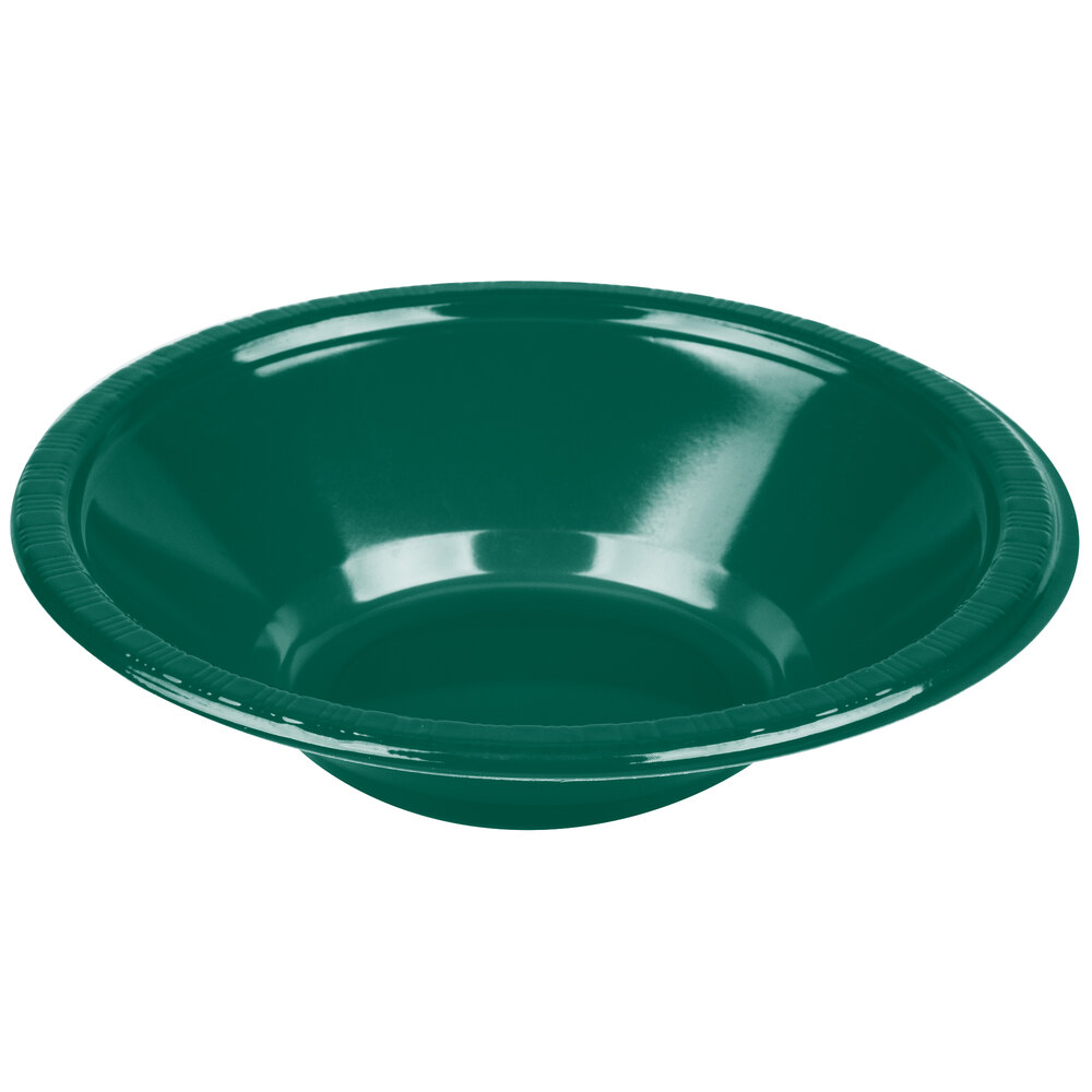 Creative Converting 28312451 12 oz. Hunter Green Plastic Bowl 20/Pack