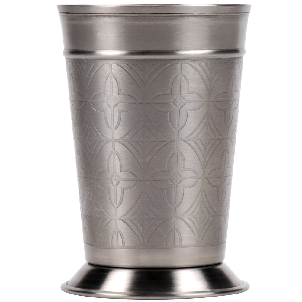 Libbey JC-26 15 oz. Etched Stainless Steel Mint Julep Cup - 12/Case