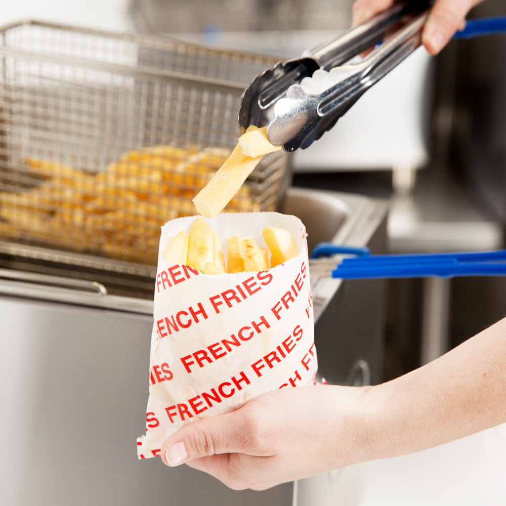 Carnival King 4 1/2" x 4 1/2" Medium Printed French Fry Bag 500/Pack