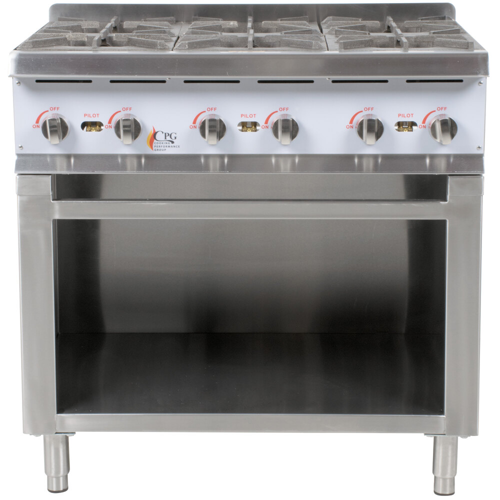Cooking Performance Group HP636 6 Burner Gas Hot Plate with