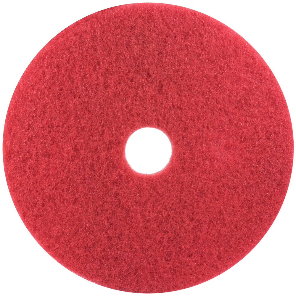 Case of 5 12" Red Buffing Floor Pads 