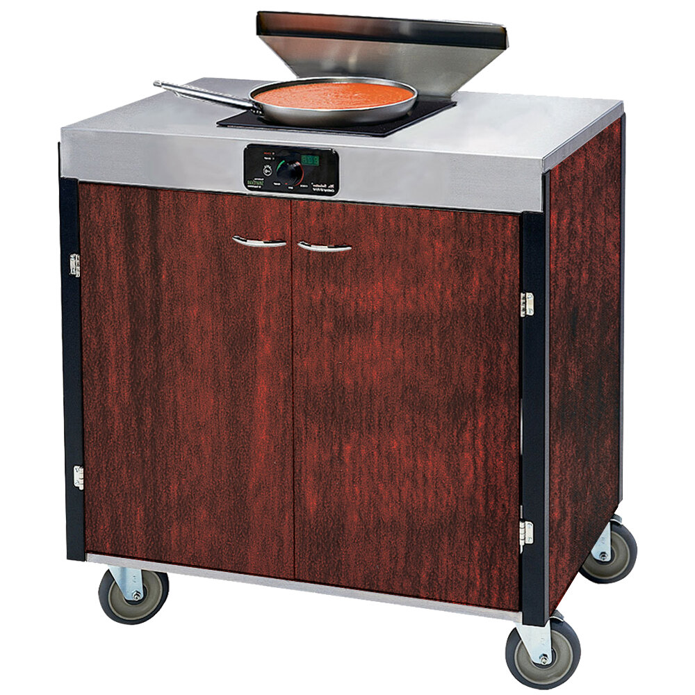 Lakeside 2065RM Creation Express Mobile Cooking Cart with 1 Induction