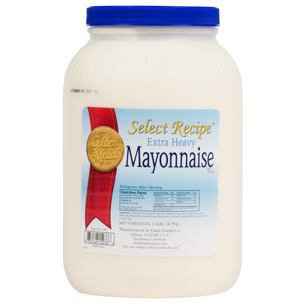 Oasis Select Recipe Extra Heavy Mayonnaise 1 Gallon Container