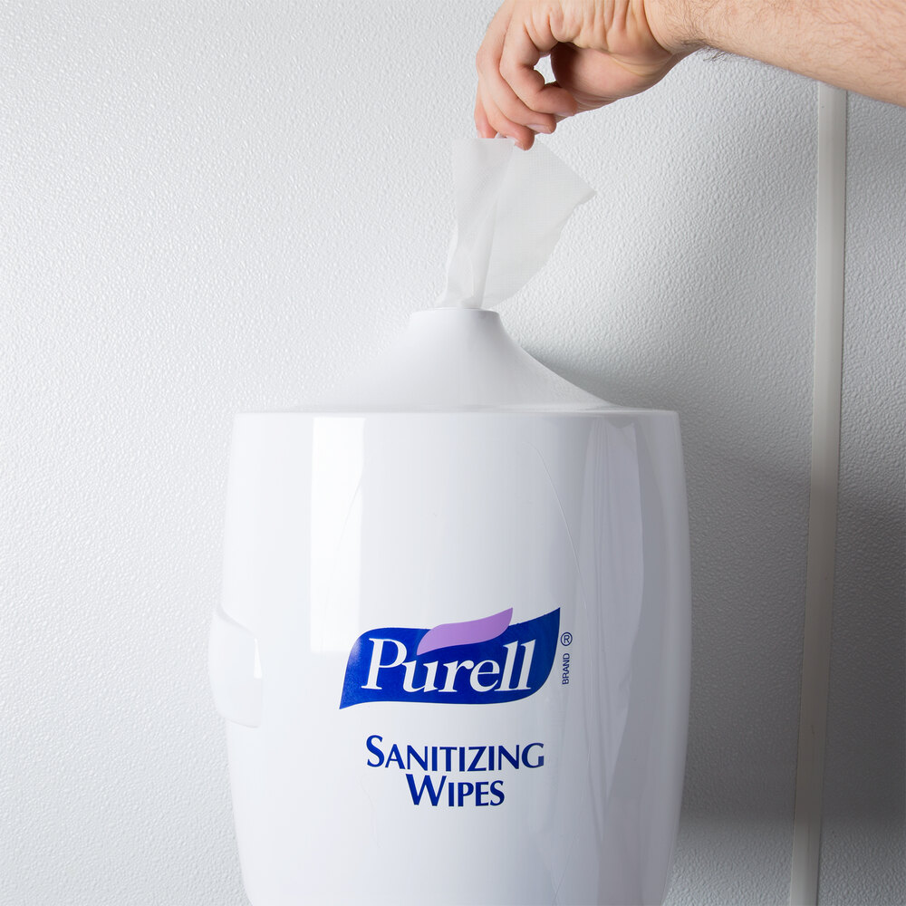 Purell® 901901 White Sanitizing Wipes Wall Dispenser