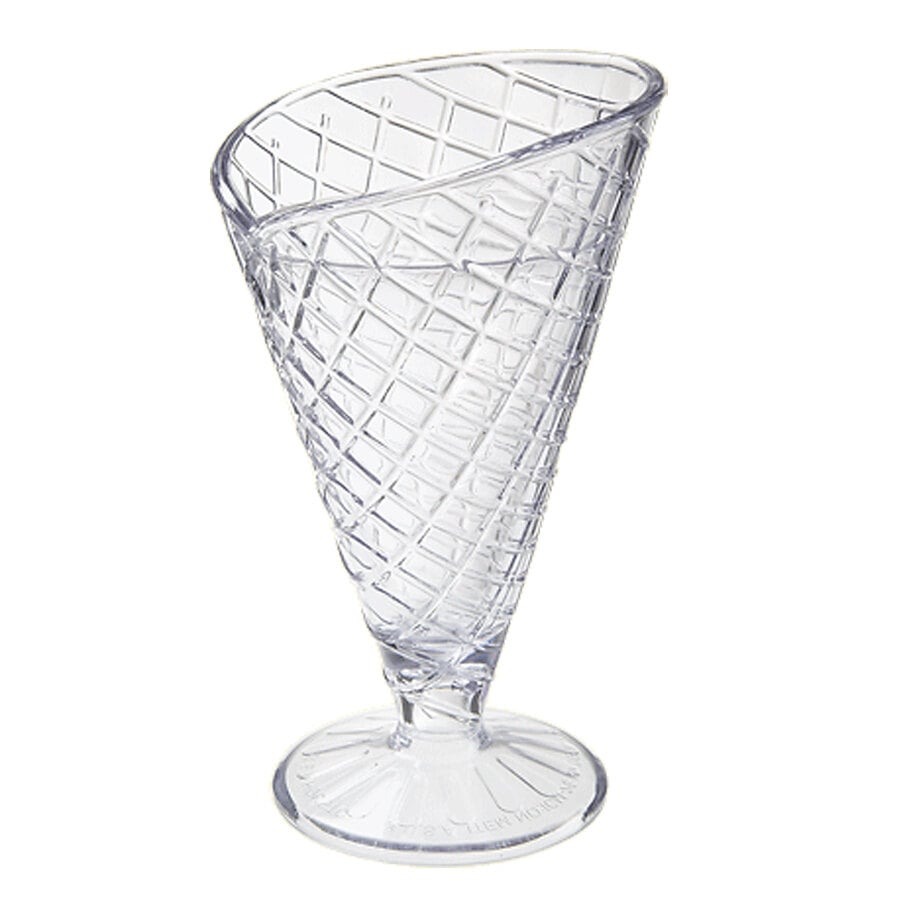 GET ICM26CL 8 oz. Clear Plastic Waffle Cone Cup 24/Case