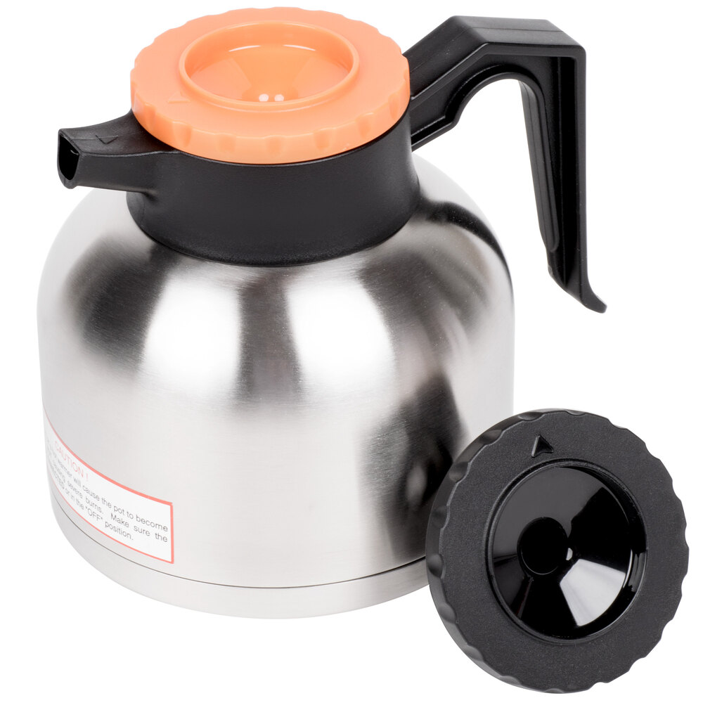 1.9 Liter Insulated Thermal Coffee Server with Regular and Decaf Lids