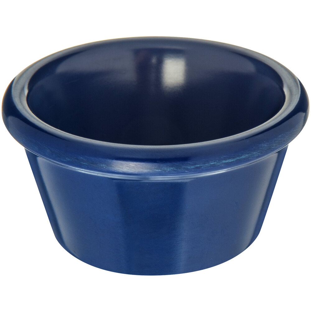 Carlisle 085260 2 oz. Cobalt Blue Smooth Plastic Ramekin 72/Case