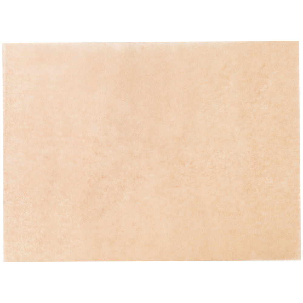 2000-Case 12" x 16" Brown Half Size Unbleached Parchment Paper Sheet Pan Liner 
