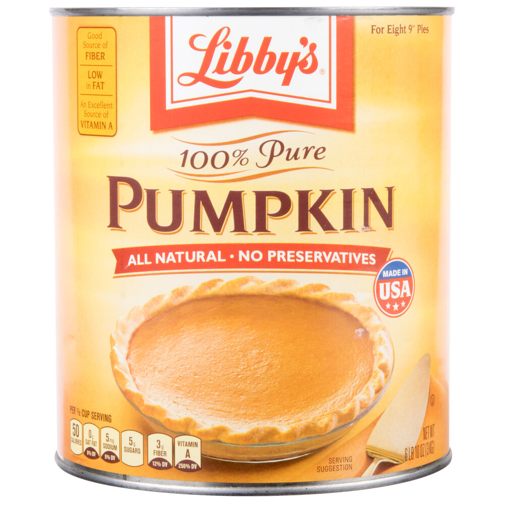 Libby's Canned Pumpkin 100 Pure 10 Can 6/Case