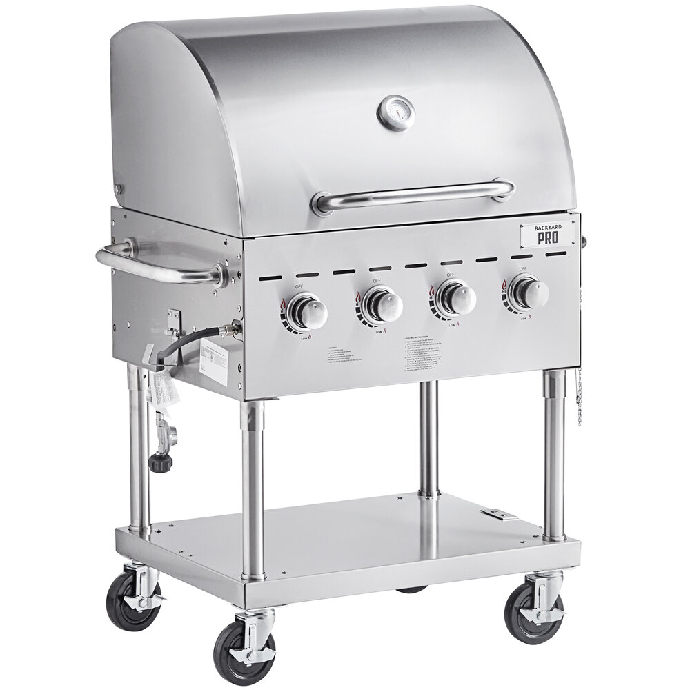 Backyard Pro C3H830DEL Deluxe 30" Stainless Steel Liquid Propane Outdoor Grill with Roll Dome