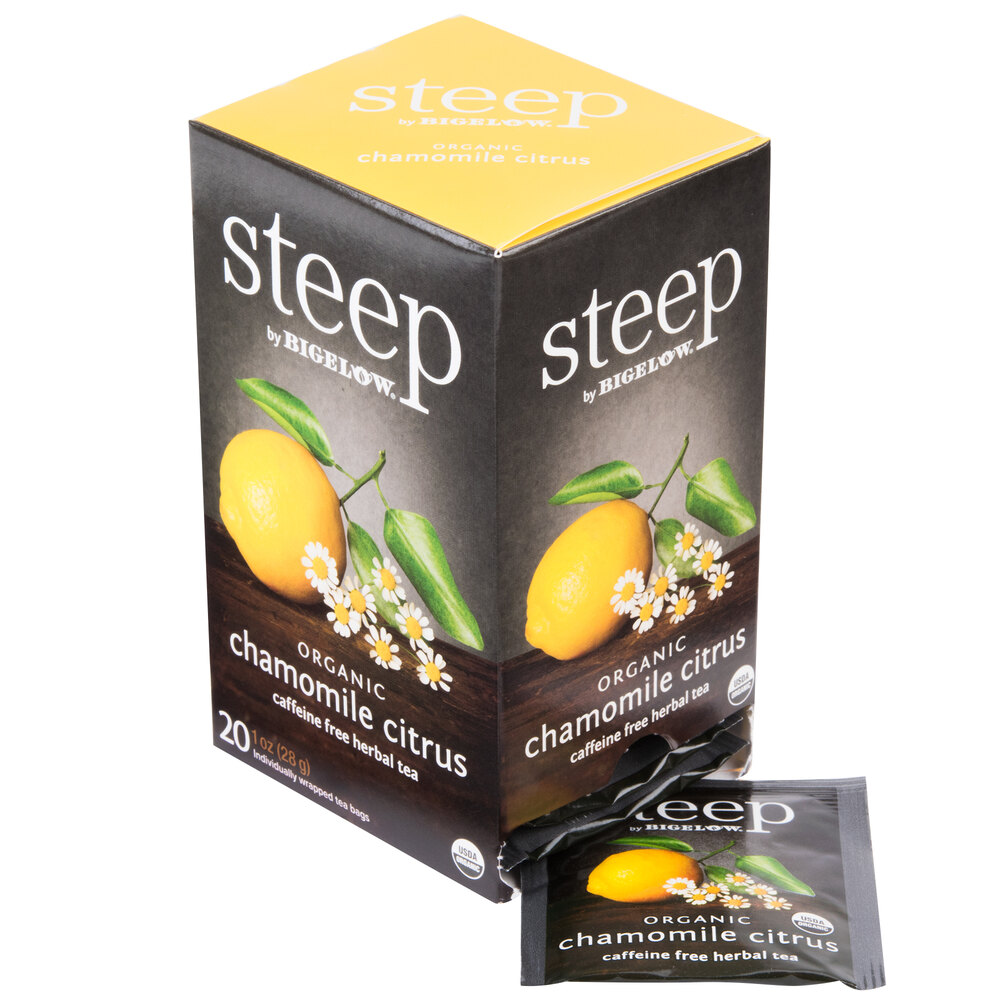 Steep By Bigelow Organic Chamomile Citrus Herbal Tea Bags 20/Box