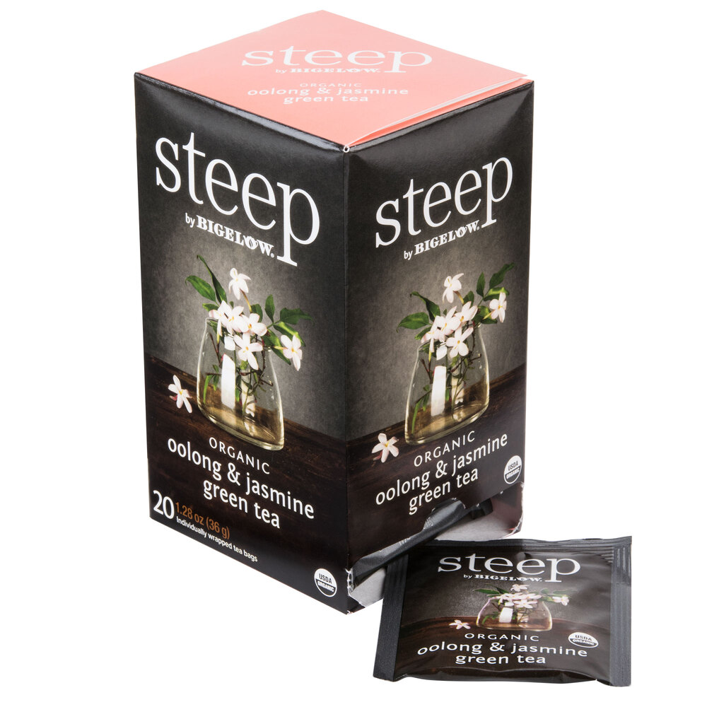 Steep By Bigelow Organic Oolong and Jasmine Green Tea Bags 20/Box