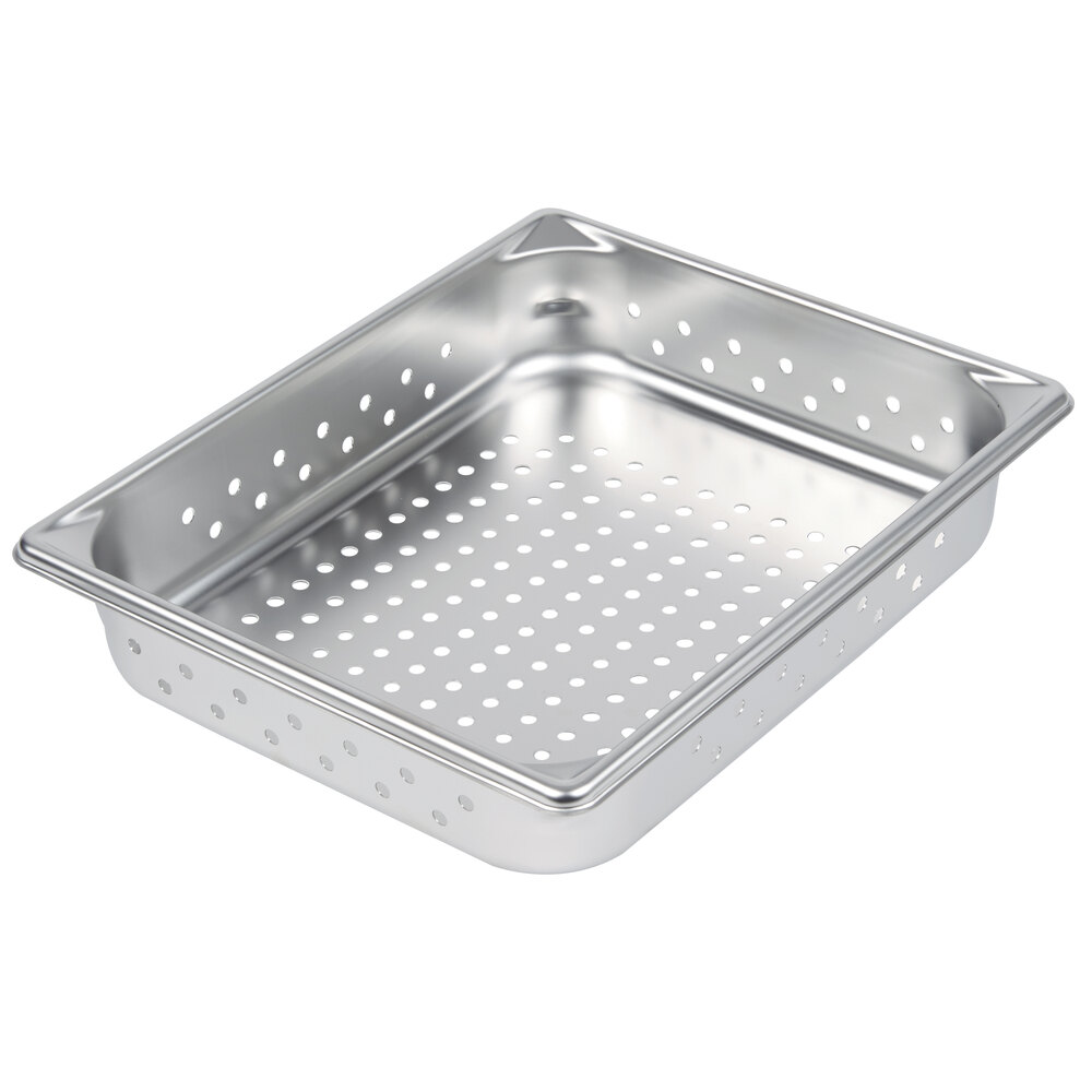 Vollrath 30113 2/3 Size 1 1/4 Deep Stainless Steel Perforated