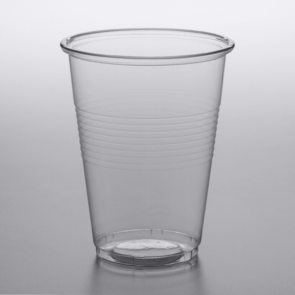 Uline Crystal Clear Plastic Squat Cups - 9 oz