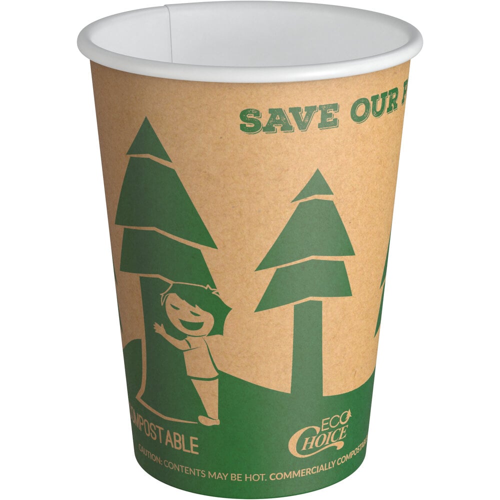 12 oz Life In Green Eco-Cup (1000 Count) - Necco Coffee