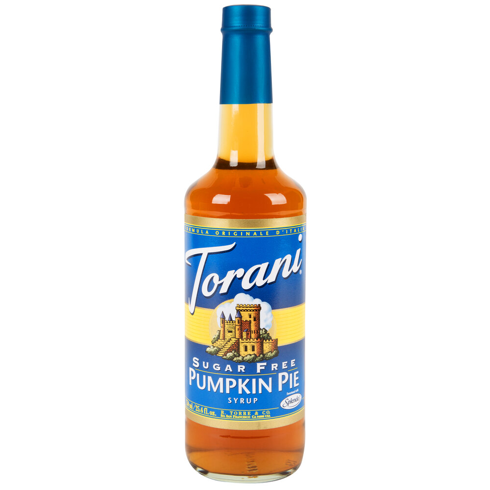Torani 750mL Sugar Free Pumpkin Pie Flavoring Syrup