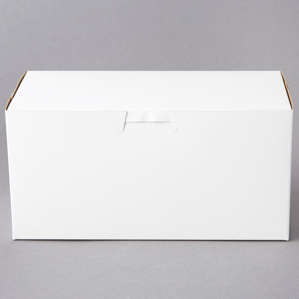 Bakery Cupcake Cake Box White Paperboard Disposable 8" x 4" x 4" 250/Bundle 