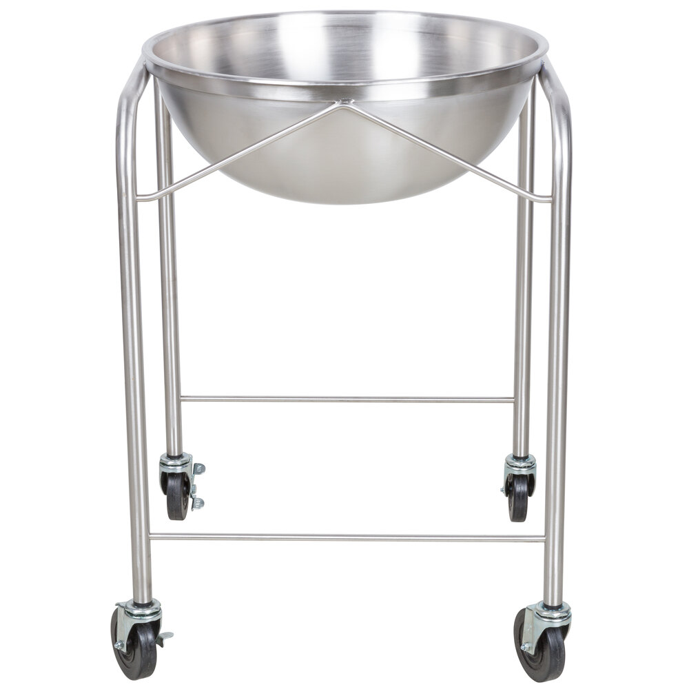 Vollrath 79301 Stainless Steel Mobile Mixing Bowl Stand with 30 Qt