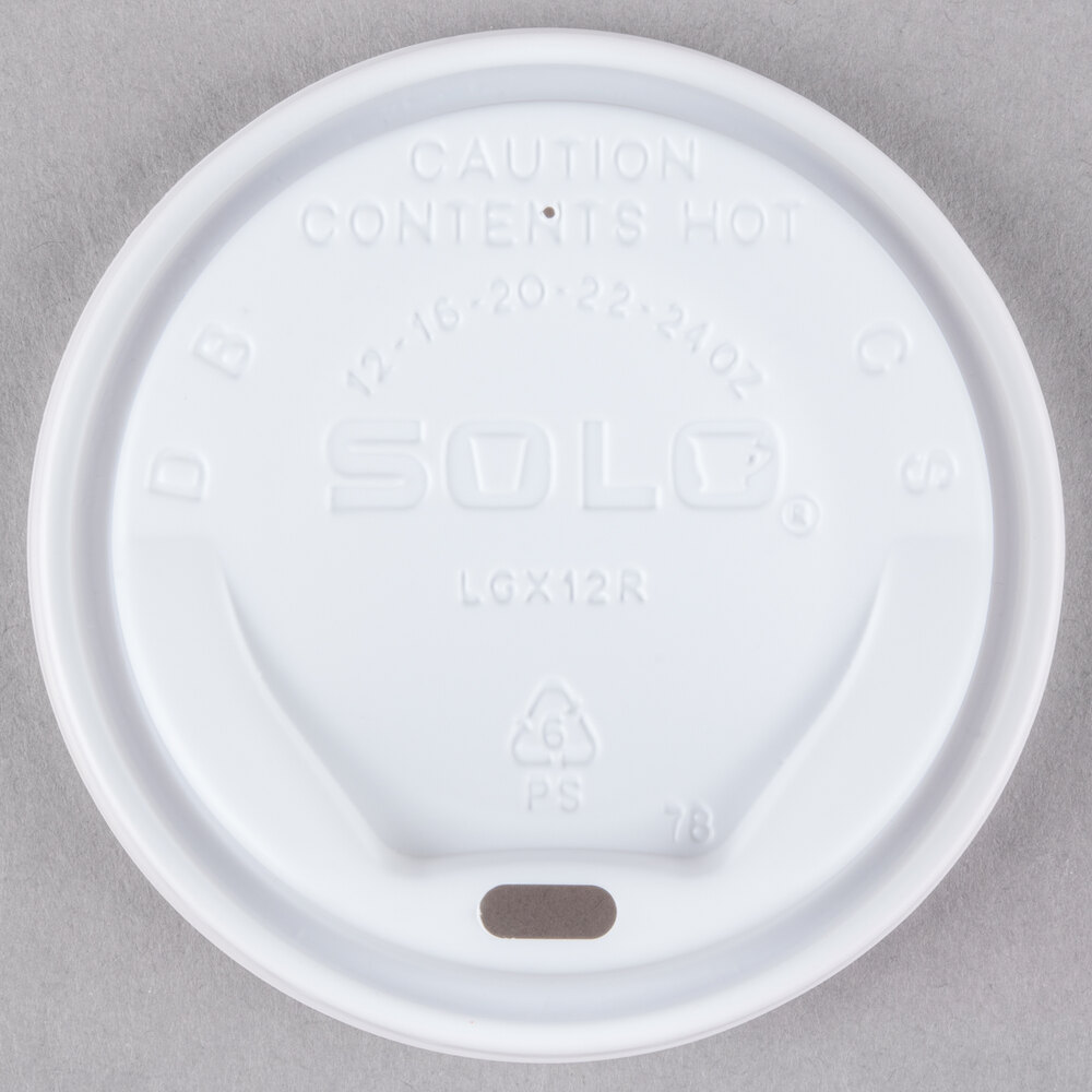 Solo LGXW20007 The Gourmet Lid White Hot Cup Lid 1500/Case