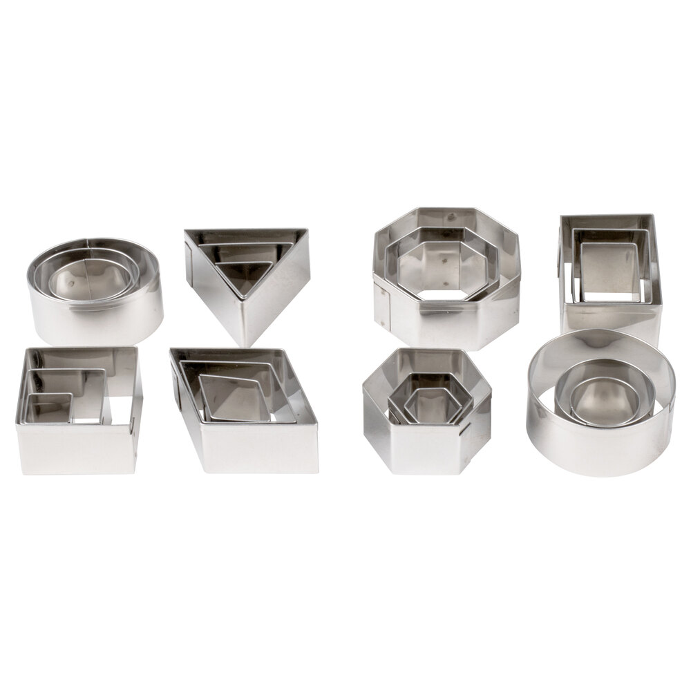 Ateco 4845 24Piece Stainless Steel Geometric Shapes Cutter Set